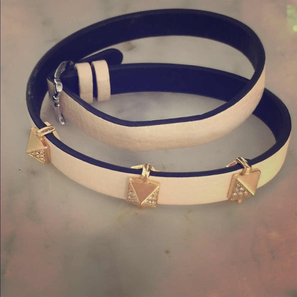 Keep collective double bracelet with pave charms
